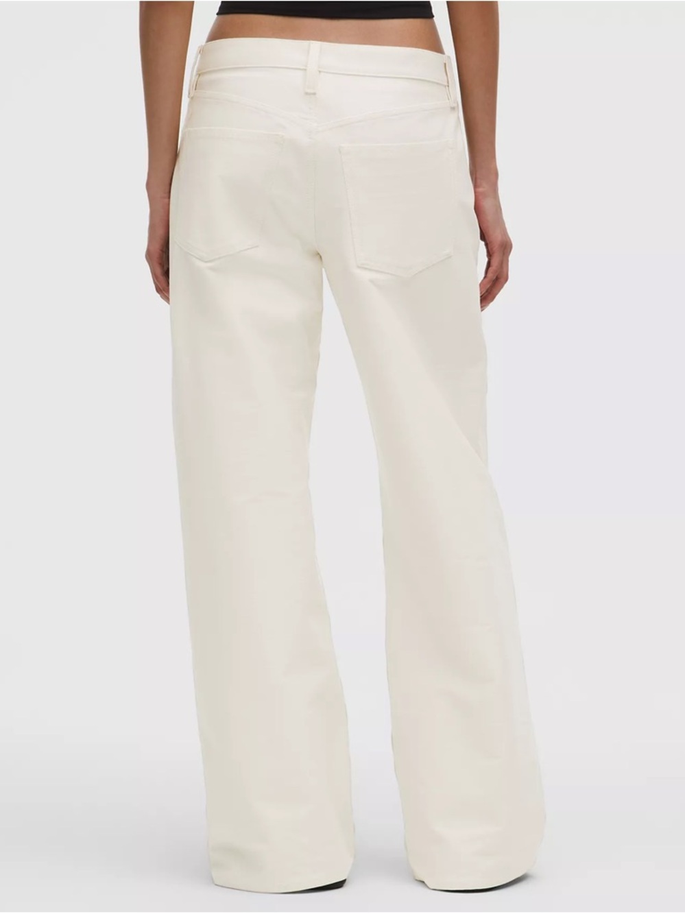 Lululemon Cream Wide-Leg Jeans